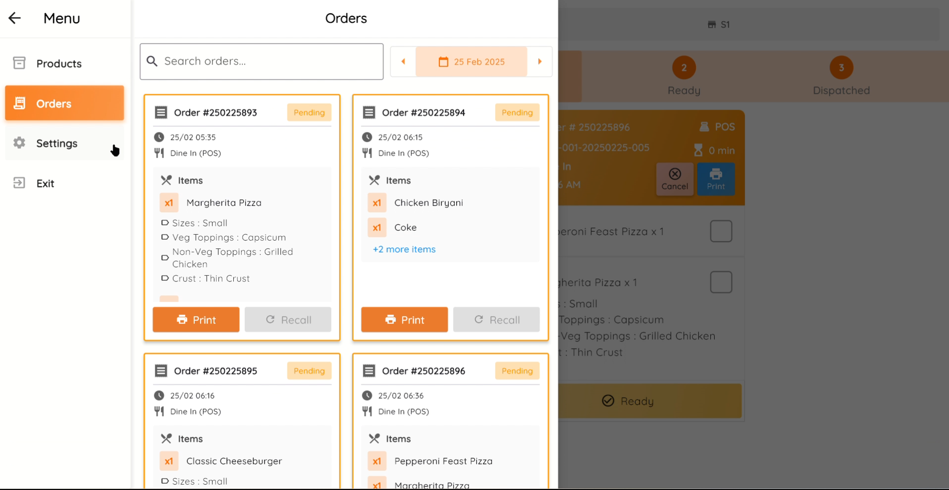 Order History Interface
